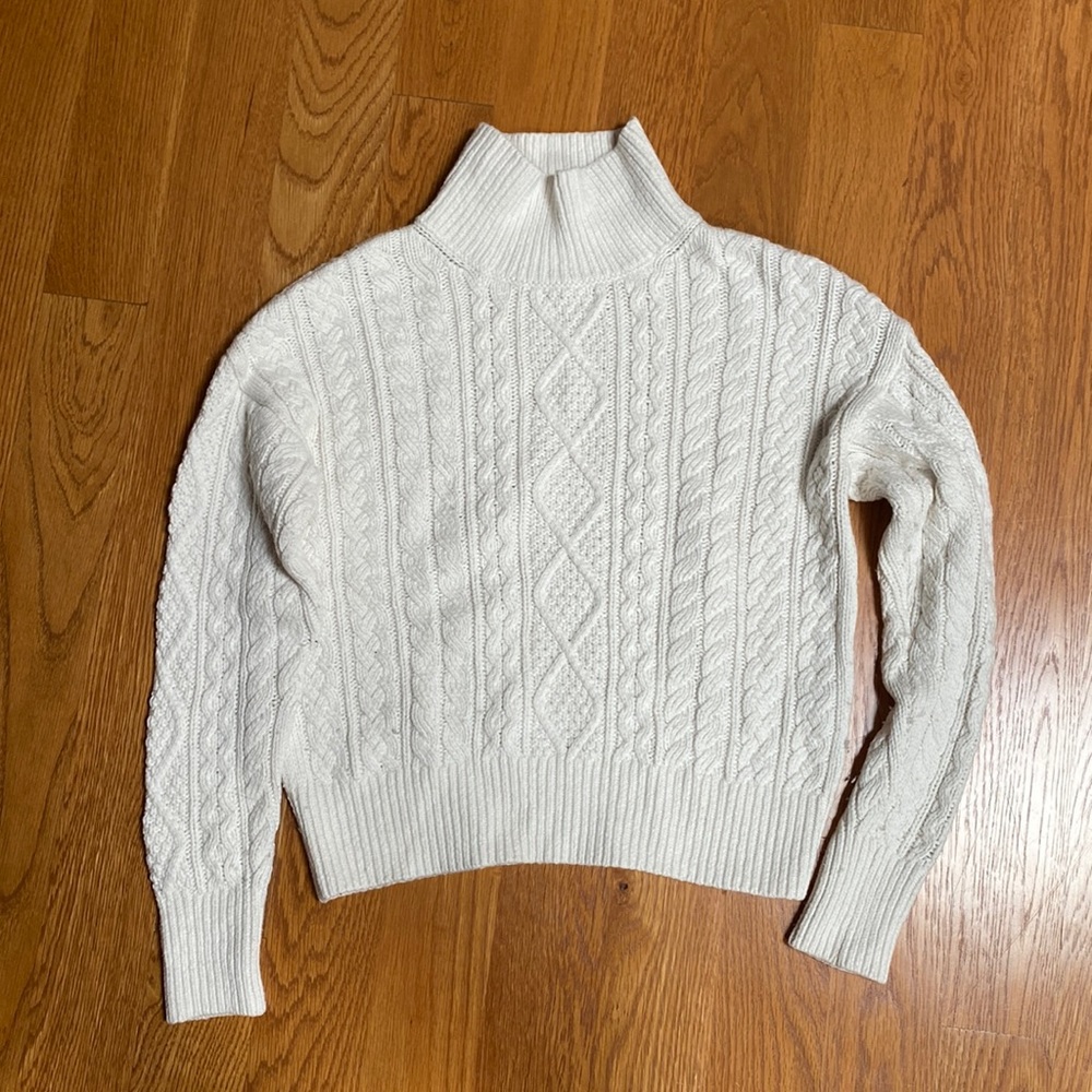 White Turtleneck Sweater